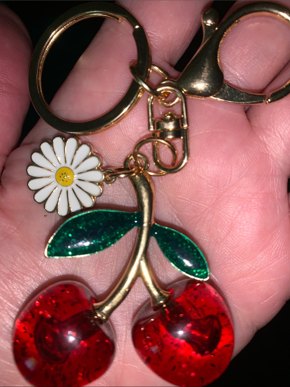 Cherry purse/bag charm keychain nwt